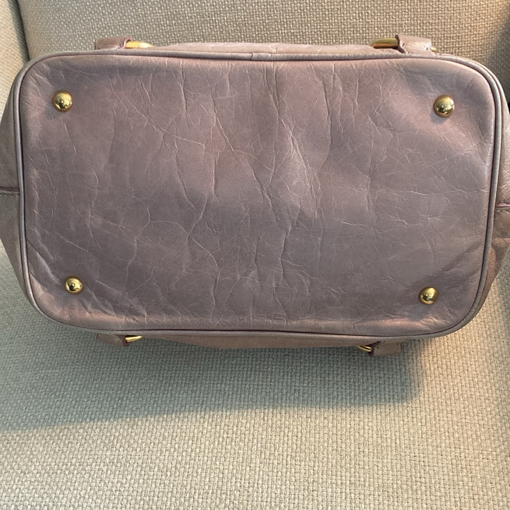 Miu Miu Beige Vitello soft Leather Two Way Handbag - Picture 6 of 6